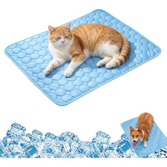 Selvela Cooling Mat For Cats, Ice Silk Portable Washable Cooling Pad for Cats and Dogs Indoor Use