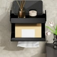 thumbnail image 4 of Wiicoznt Bathroom glass shelf Wall Mounted Toilet Paper Box Toilet Paper Roll Toilet Paper Holders Non Perforated Toilet Paper Storage Rack Mobile Phone Storage Rack, 4 of 6