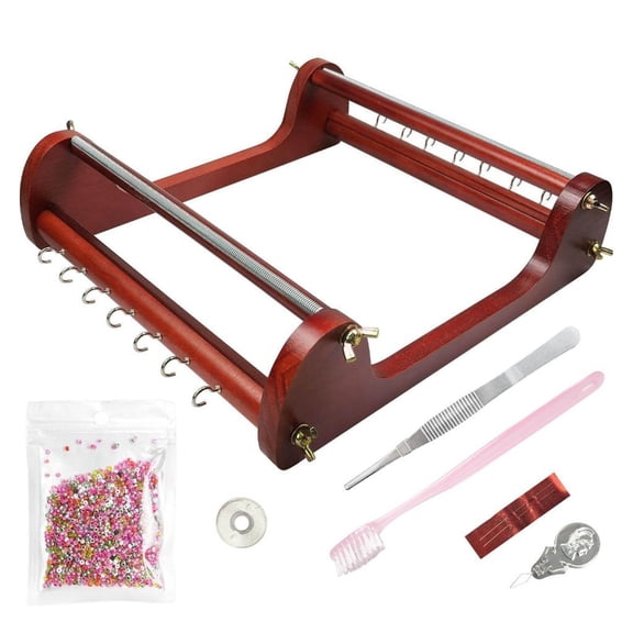 Yammee DIY Jewelry Making Tool Wooded Bead Loom Weaving Tool for Artistic Creations