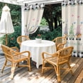 thumbnail image 4 of Outdoor Curtains for Patio Waterproof, Easter Outdoor Privacy Panels Grommet, Vintage Farmhouse Gnomes Bunny Colorful Eggs Flower Blackout Outside Curtains for Porch/Cabana 54"x95", 1 Panel, 4 of 8
