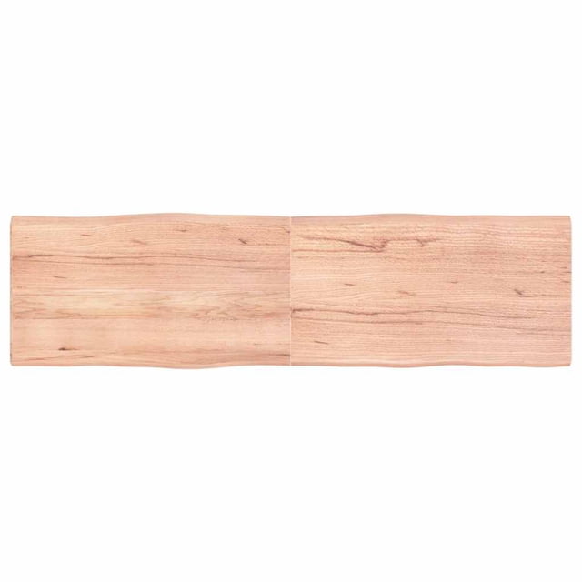 vidaXL Table Top Light Brown 180x50x(2-4)cm Treated Solid Wood Live Edge