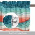 thumbnail image 6 of Abstract Mountains Valance Curtain Red Green Gradient Color Blocks Modern Window Valances Rod Pocket Short Curtains Window Treatments for Kitchen Bedroom Bathroom Laundry 54" x 18", 6 of 9