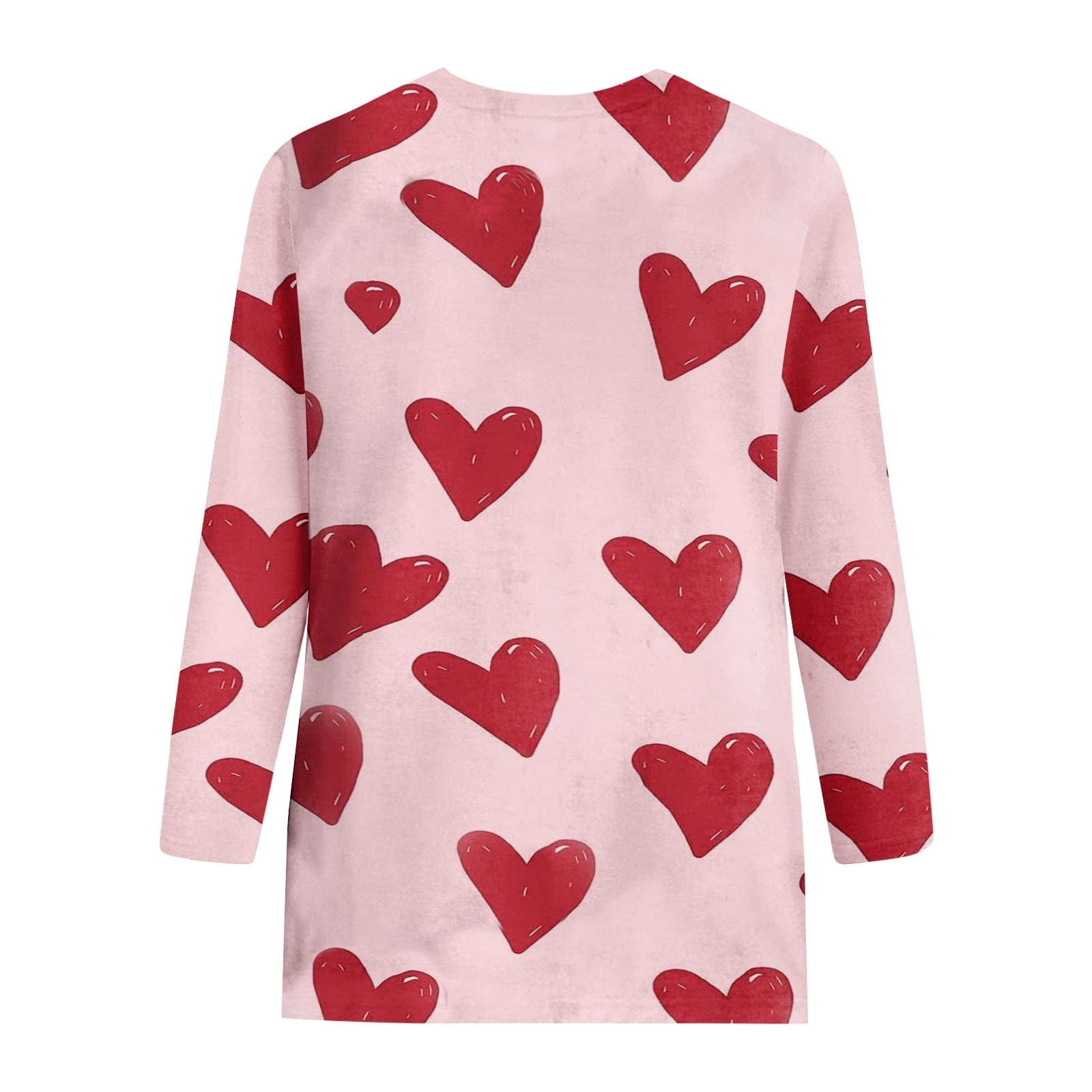 GERsome Women's Valentine's Day Heart Print T-shirt 3/4