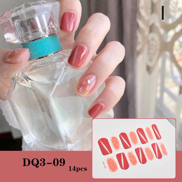 Pegatinas de Arte de uñas de Gel semicurado, decoración de uñas de manicura de moda, calcomanía de manicura, lámpara de uñas curada, máscara UV, pegatina R6Q9