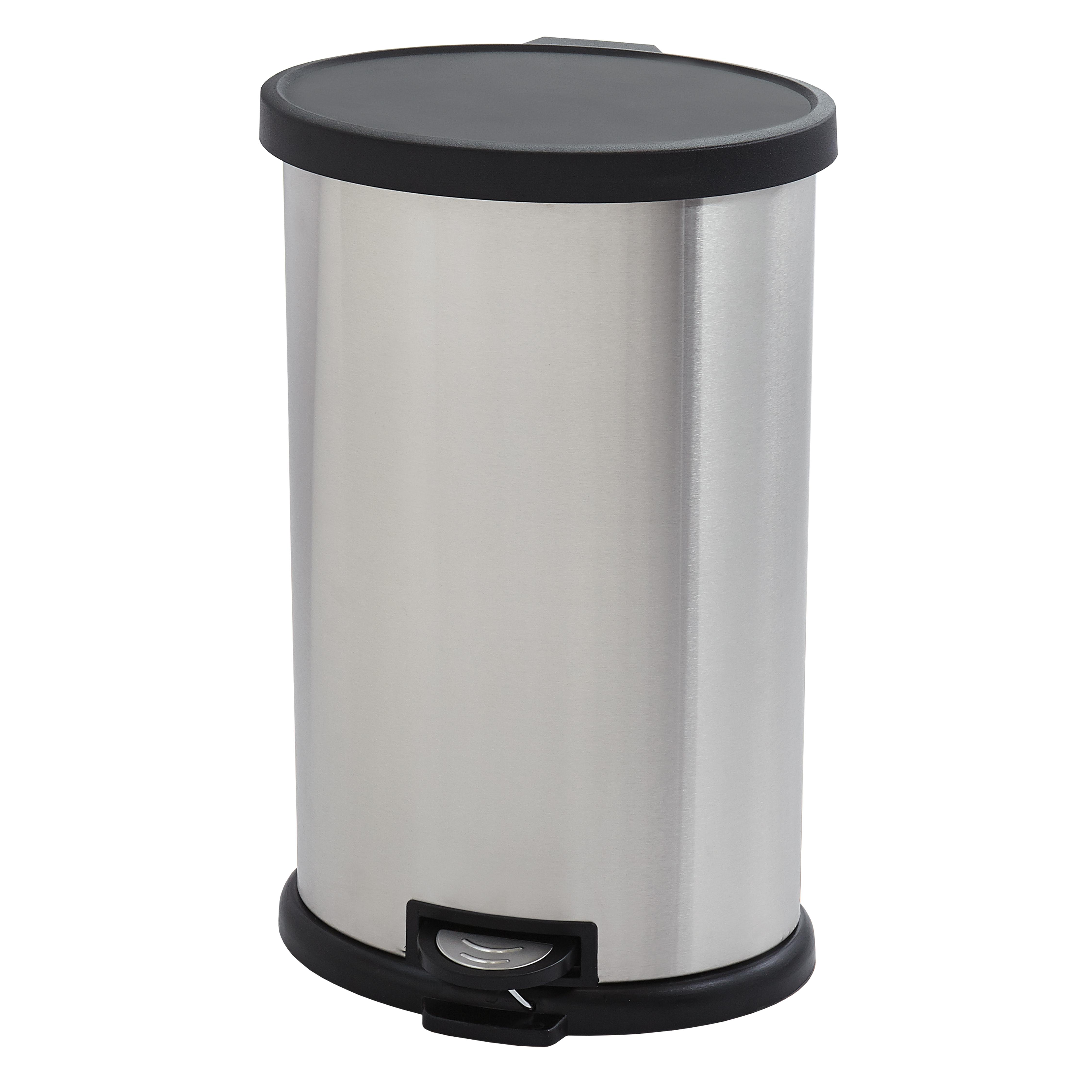 Mainstays 3-Piece Stainless Steel 1.3 and 8 gal Kitchen Garbage Can Combo - image 2 of 7