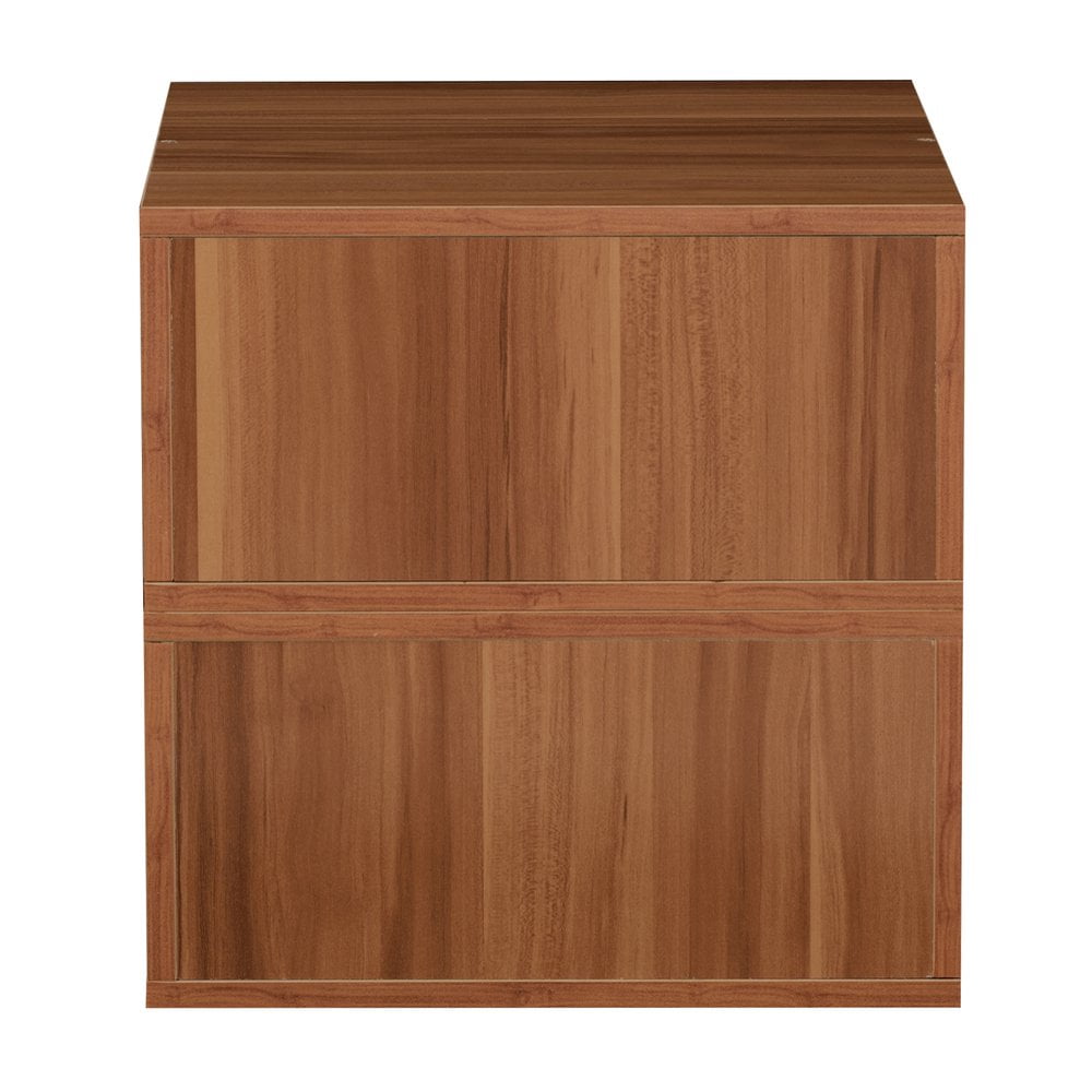 Cubo Storage Set- 2 Half Size Cubes- Warm Cherry
