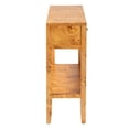 thumbnail image 4 of bali & pari Ghina Natural Light Mappa Burl Wood 2-Drawer Console Table, 4 of 6