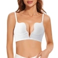thumbnail image 2 of Sngxgn Women's Comfort Lace Underwire Bra,Soft Lace Bra(White,75A), 2 of 5