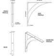 thumbnail image 2 of Ekena Millwork BKTM02X20X20LESS 2 Po. L x 20 Po. P x 20 Po. H Support Legacy - Acier Inoxydable, 2 of 2