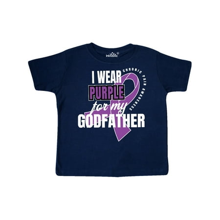 

Inktastic Chronic Pain I Wear Purple For My Godfather Gift Toddler Boy or Toddler Girl T-Shirt