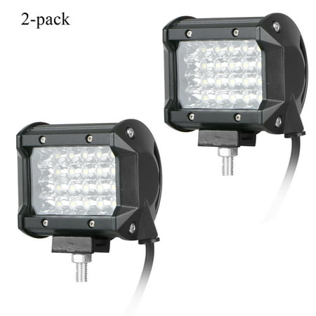 2-Pack 120W Quad Row Spotlight Offroad LED Work Light Driving Fog Lamp Truck 4WD Boat Superior lighting 14,400 Lumens 6000K ≥70 CRI 3.7x3.15x2.56 in Osram