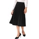 thumbnail image 1 of Falda midi plisada para mujer, elástica en la cintura alta, estilo A-line, casual, fluida, larga, color negro, 1 of 6