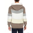 thumbnail image 5 of Mens Furry Sherpa Jacket Fleece Long Sleeve Full Zip Hooded Casual Warm Winter Coat with Zipper Pocket Outdoor, 5 of 7