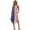 American Flag Pattern, variant on Sunflower Butterfly Sleeveless Sundress, with Side Pockets Summer Irregular Hem Dress for Cocktail Party and Vacation Travel