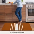 thumbnail image 5 of Burnt Orange White Stripe Door Mat&nbsp;Indoor Outdoor Entrance,Non Slip Rug for Kitchen Bathroom Entryway Rug,Modern Rustic Vertical Striped Washable Doormat Floor Mat 20x31.5 Inch, 5 of 8