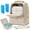 Khaki, variant on Wearable Breast Pump Bag with Cooler Compartment Ice Packs Milk Bottle Storage Case Portable Cooler Tote for Breastmilk Storage,Black