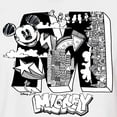 thumbnail image 3 of Disney - Mickey Mouse - Large M Scribbled Drawing - Juniors Cropped Cotton Blend T-Shirt, 3 of 5