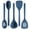 Dark Blue, variant on Silicone Kitchen Cooking Utensils Set, Heat Resistant 13inch Long Kitchen Gadgets, BPA Free Non Stick Rubber Cook Accessories For Food Prep, Frying, Serving, Basting