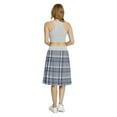thumbnail image 5 of Women's Plaid Creative Classic Fashion Line A-line Printed Skirt Casual Wear, S, Purpleblue Indigo White, by Ambesonne, 5 of 6