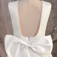 thumbnail image 6 of Lutiedan Girls Summer Dress Bow Knot Backless Elegant A Line Flared Midi Dress Sleeveless Dressy Princess Pageant Ball Gown 8-13 Years, 6 of 9