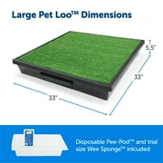 PetSafe Pet Loo Portable Dog Potty,Toilet Alternative for Puppy Pads, Perfect for House Training, Easy-to-Clean Grass Mat, Large