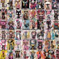 thumbnail image 1 of Paquete de pegatinas con motivos de grafitis inspirados en Basquiat, 50 unidades, impermeables, 1 of 2
