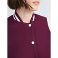 thumbnail image 4 of Free Assembly Women's and Women's Plus Faux Wool Varsity Jacket, Sizes XS-4X, 4 of 4