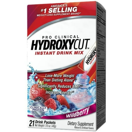Hydroxycut Pro clinique, Drink Mix, Packets Wildberry 21 ch (pack de 4)