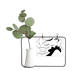 thumbnail image 1 of Chica pelo largo dama de silueta Marco De Metal Florero De Cerámica Decoración, 1 of 4