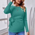 thumbnail image 6 of Olyvenn 2025 Maternity Shirts Long Sleeve Pregnancy Tops Women Casual Solid Color Cotton Pregnant Blouses Tunics Pullover Green 6, 6 of 8