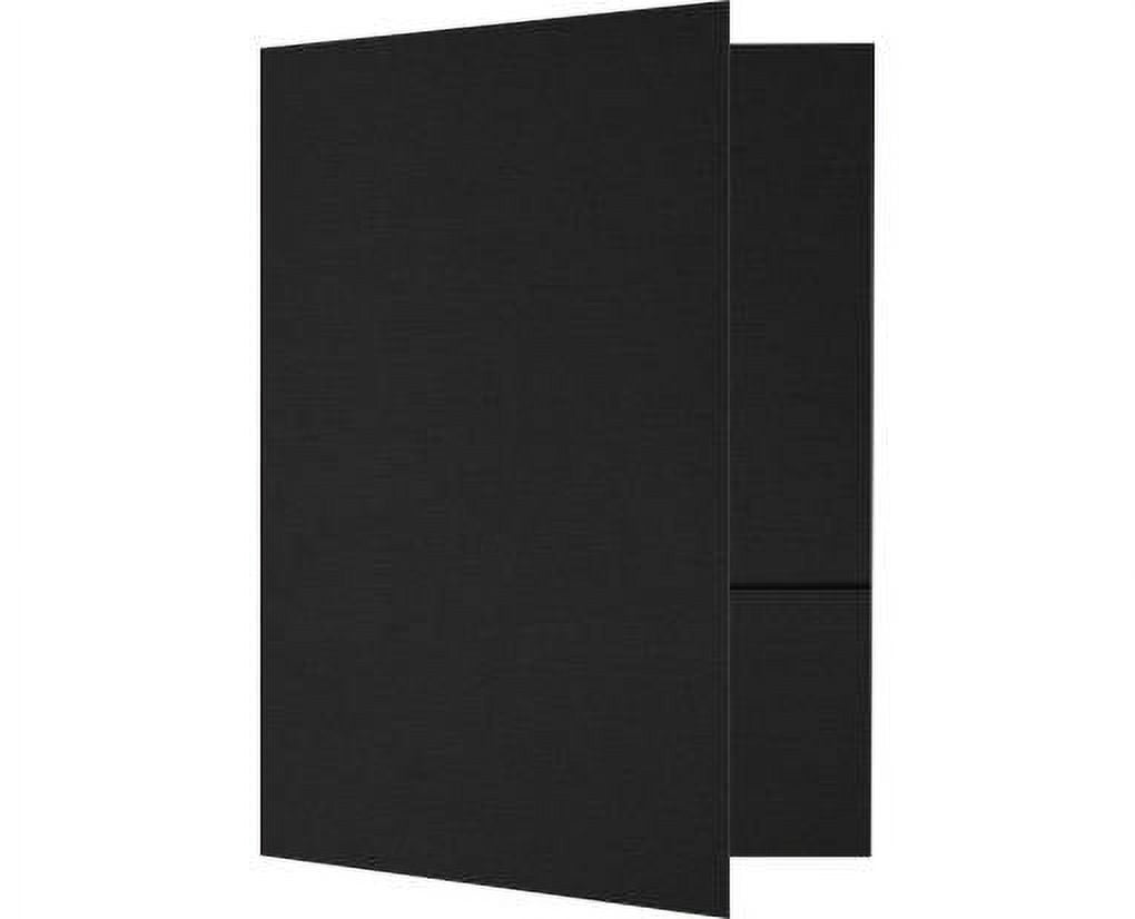 Lux Paper, 9x12in, Presentation Folder, Black Linen, 1000/Pack