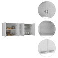 thumbnail image 6 of FM FURNITURE  Ottawa 2 Piece Kitchen Set, Brooklyn Kitchen Island and Virginia Storage Cabinet White/Onyx, 6 of 18