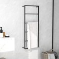 thumbnail image 2 of vidaXL Towel Rack Black 45x10x115 cm Steel, 2 of 4