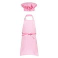 thumbnail image 2 of CHICTRY Kids Boys Girls Adjustable Aprons and Chef Hat for Cooking Baking Painting Pink M, 2 of 4