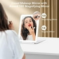 thumbnail image 4 of Rechargeable Makeup Mirror for Travel, Vanity Mirror with 80LEDs, 3 Color Light, 2000mAh Battery, Portable Ultra Slim Lighted Mirror, Travel Essential, 4 of 6