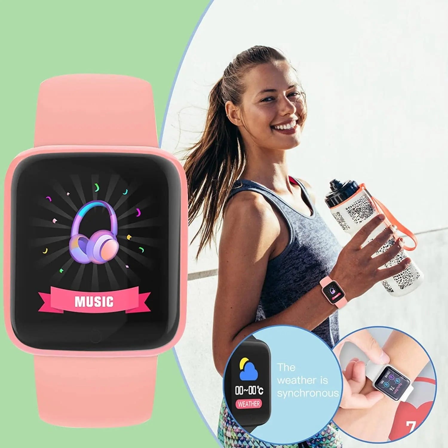 Multifunctional Smart Watch Men Women Bluetooth Connected Phone Music Fitness Sports Bracelet Sleep Monitor Y68 Smartwatch D20 Walmart