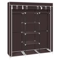 thumbnail image 4 of GoDecor Armoire Garde-Robe Portable Organisateur de Rangement pour Vêtements avec Étagères en Métal Brun Foncé, 4 of 6