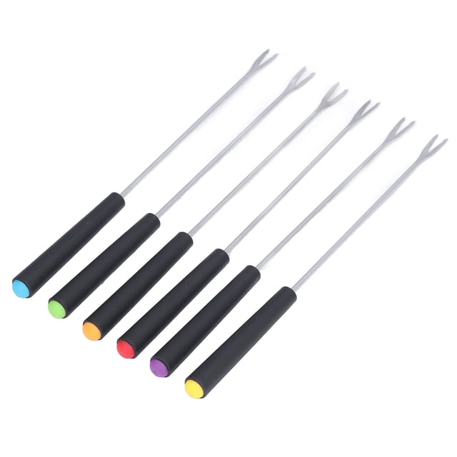 Stainless Steel Fondue Forks, Easy To Hold 23cm Length Fondue Forks Safe Durable For Cheese Fondue For Chocolate For Cake