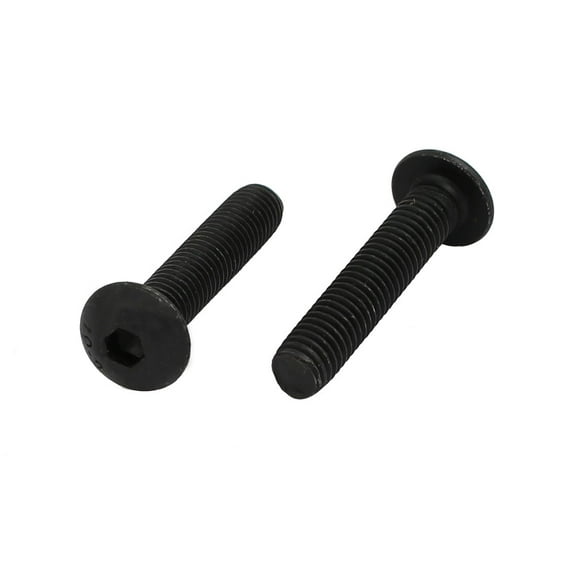 Unique Bargains 2Pcs M5x25mm 10.9 Grade Hex Socket Reverse Left Hand Thread Screw Bolt Black 40Cr Steel