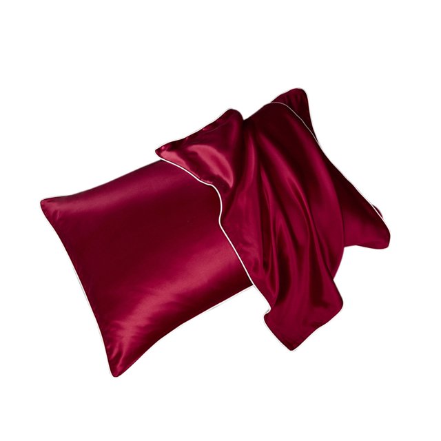 Funda de almohada de tela para cama Funda de almohada con cordón multicolor Accesorios de ropa de cama para el hogar, Rojo Kearding HA7060-02B