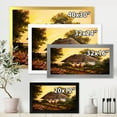thumbnail image 4 of Designart 'Traditional Cottage At Sunset In Autumn Flowers' Traditional Framed Art Print, 4 of 4
