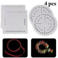 thumbnail image 1 of 4 Pcs Disque de Tissage Rond Carré Cordon Tressé en Mousse Outil de Tissage DIY, 1 of 10