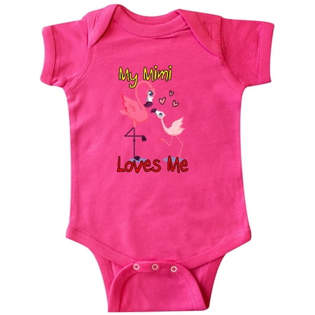 

Inktastic My Mimi Loves Me Flamingo Gift Baby Boy or Baby Girl Bodysuit