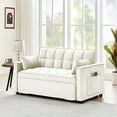 thumbnail image 6 of Aukfa Pull Out Sofa Bed, Loveseat Convertible Sleeper Sofa Couch, White, 6 of 8