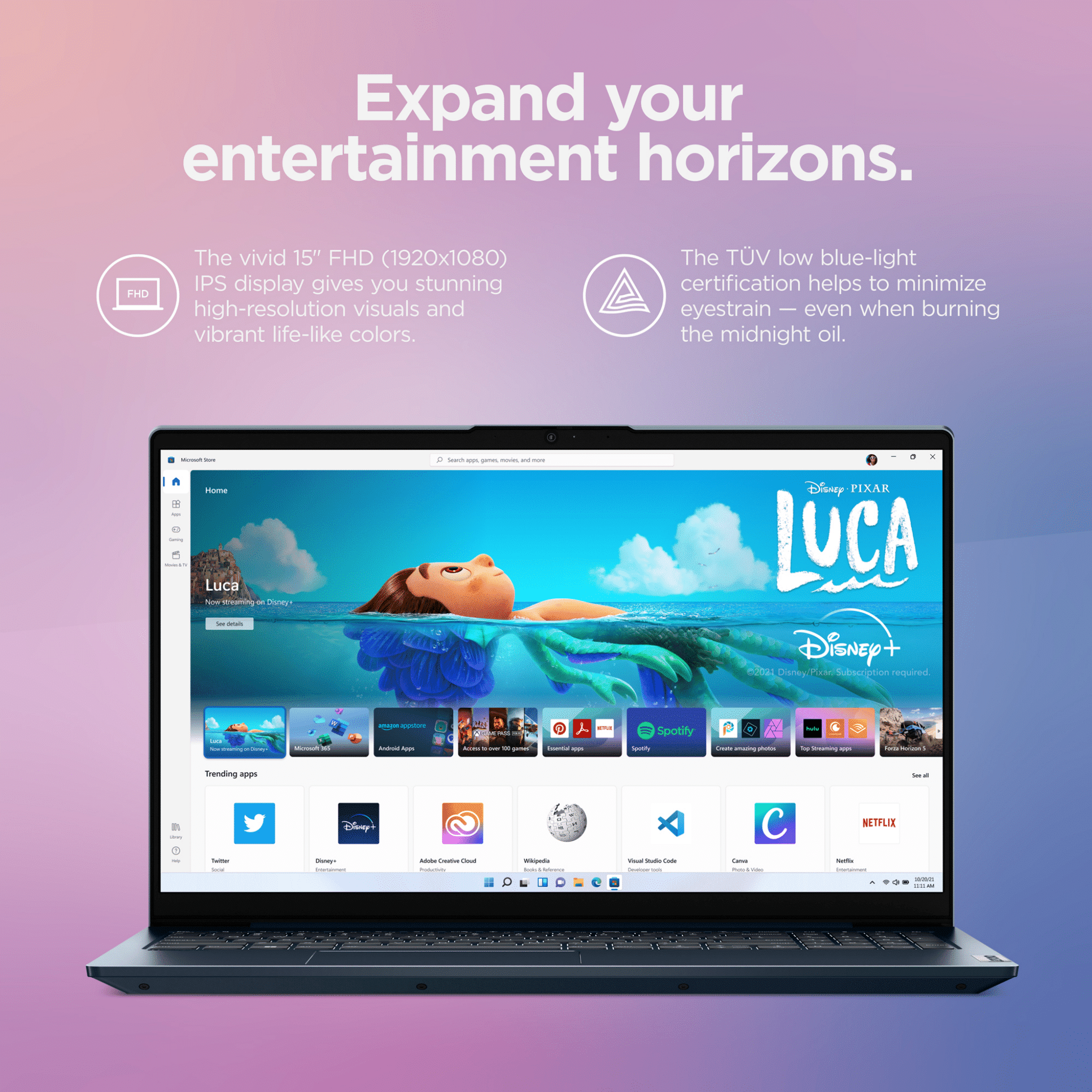 Lenovo Ideapad 5 15.6" Laptop, AMD Ryzen 7 5825U, 16GB RAM, 512GB SSD, Abyss Blue, Windows 11 Home, 82SG00BLUS