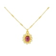 thumbnail image 2 of Sterling Silver Red Natural Stone Necklace and Earring Set, 2 of 2