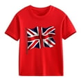 thumbnail image 4 of AUNVITO Kids British Flag Print Casual Loose Fit T-Shirt Short Sleeve Crew Neck Graphic Tee, 4 of 4