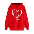 thumbnail image 6 of Enjoytime Womens Sweatshirt Hearts Print Lightweight Casual Pullover Hoodies Fall Cozy Trendy Long Sleeve Hoodie, 6 of 6
