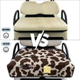 thumbnail image 6 of COEQINE 2-in-1 Golf Cart Seat Cover & Carry Bundle, Folds Like a Bag with Handle, Universal Fit for Two-Seaters, 4 Storage Pockets, Machine Washable Polyester, Cute Brown Cow Print, 6 of 8
