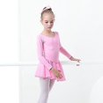 thumbnail image 1 of Vestido de Ballet Leotardos de gimnasia para niñas y niños, Ropa de baile de Ballet de manga corta, faldas de gasa, leotardos de baile con lazo para niños, 1 of 5